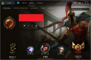 CONTA LEAGUE OF LEGENDS OURO 5 LOL