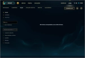 Conta +800 skins + PAX TF - League of Legends LOL