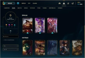Conta ouro 4 com 9 skins e 32 champs - League of Legends LOL