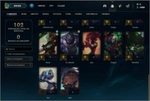 Conta ouro 4 com 9 skins e 32 champs - League of Legends LOL