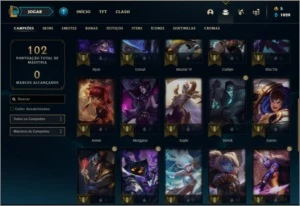 Conta ouro 4 com 9 skins e 32 champs - League of Legends LOL