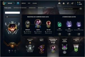 Conta prata 1 com TODOS os champs e 315 skins +1 Prestigio - League of Legends LOL