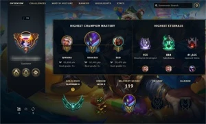 Conta Platina 4 Lol, lvl 70, 11 Skins - League of Legends