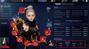 MIR4 Arqueira /Arbalista 144 K POWER LVL 101 NA 21 DTM CROWN