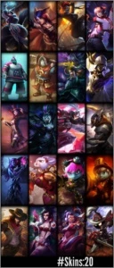 Conta Gold V 20 skins, 41 campeões - League of Legends LOL