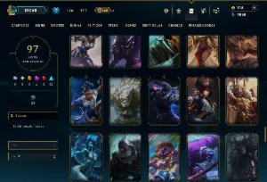 Unranked com 100 Champs e 97 Skins( ADC / JG ) - League of Legends LOL