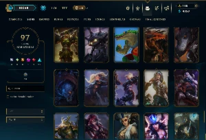 Unranked com 100 Champs e 97 Skins( ADC / JG ) - League of Legends LOL