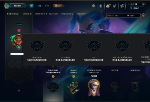 Unranked com 100 Champs e 97 Skins( ADC / JG ) - League of Legends LOL