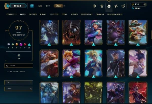 Unranked com 100 Champs e 97 Skins( ADC / JG ) - League of Legends LOL