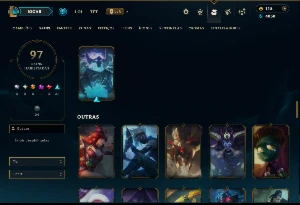 Unranked com 100 Champs e 97 Skins( ADC / JG ) - League of Legends LOL