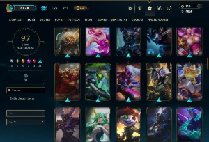 Unranked com 100 Champs e 97 Skins( ADC / JG ) - League of Legends LOL
