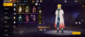 Conta com skins Naruto barata - Free Fire