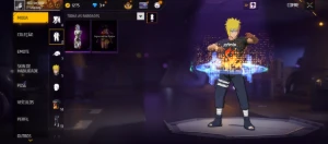 Conta com skins Naruto barata - Free Fire