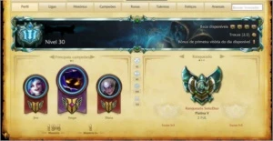 Conta de LoL, Plat V, 46 skins. - League of Legends