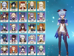 AR54 - 8 Personagens 5* e 3 Armas T5 - Genshin Impact
