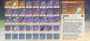 AR54 - 8 Personagens 5* e 3 Armas T5 - Genshin Impact
