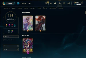 Bronze 4 com 150 Champs e 168 Skins ( MAIN SUP ) - League of Legends LOL