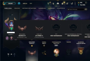 Bronze 4 com 150 Champs e 168 Skins ( MAIN SUP ) - League of Legends LOL