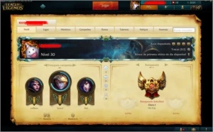CONTA GOLD 1 COM BORDA DE PLATINA - League of Legends LOL