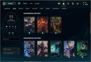Conta diamante 4 com 22 skins e 49 champs - League of Legends LOL