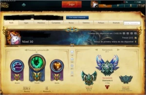 Conta Diamante 2 atualmente Borda Challenger x3 - League of Legends LOL