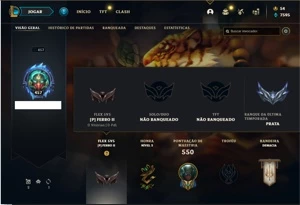 Conta Unranked com TODOS os champs e 221 Skins + 1 Prestigio - League of Legends LOL
