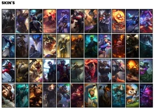 Conta Unranked com TODOS os champs e 221 Skins + 1 Prestigio - League of Legends LOL