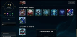 Conta league of legends level 100 com 59 skins LOL