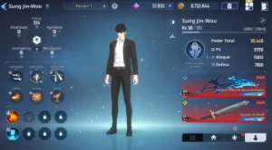 V>Conta SoloLeveling +Level50+Frieren+517Tiros+50K Cristais - Others