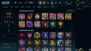 Conta league of legends 1400 skins + skins no valorant 76 LOL