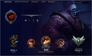Conta prata 3 Borda de prata - League of Legends LOL
