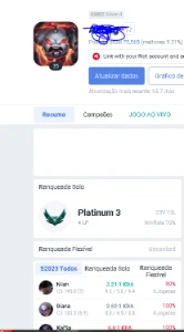 Conta de lol smurf platina 4 - League of Legends