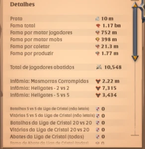Conta Albion Online 1.1b de Fama