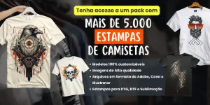 Pack Estampas de Camisetas editáveis - Digital Services