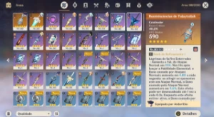 Ar 45 - Andarilho + Arma Assinatura + Tighnari + Keging E + - Genshin Impact