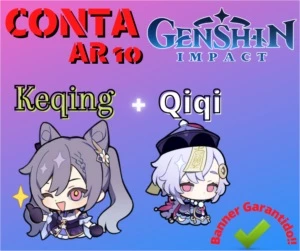 Conta Reroll Ar 10 com Keqing e Qiqi - Genshin Impact