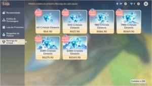Conta Genshin, Ar57, Yomia, Baal, Zhongli, Ganyu, Venti, Mon - Genshin Impact