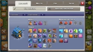 CONTA CV 12 CLASH OF CLANS 6 CONSTRUTORES