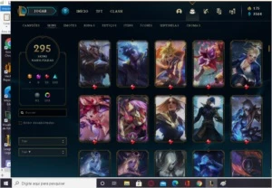 CONTA LEAGUE OF LEGENDS LOL 295 SKINS 106 CROMAS E +++
