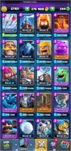 Conta Clash Royale Nível 13 + 230K Gold + Cartas