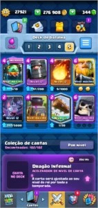 Conta Clash Royale Nível 13 + 230K Gold + Cartas