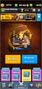 Conta Clash Royale Nível 13 + 230K Gold + Cartas