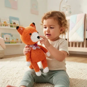 Raposa Mãe Amigurumi - Artesanato e Personalizados