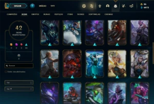 Conta prata 3 com 75 Champs e 42 Skins ( MAIN ADC ) - League of Legends LOL