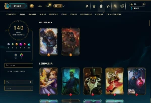 Unranked com 140 Champs e 140 Skins ( ADC / MID / JG ) - League of Legends LOL