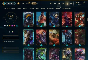 Unranked com 140 Champs e 140 Skins ( ADC / MID / JG ) - League of Legends LOL