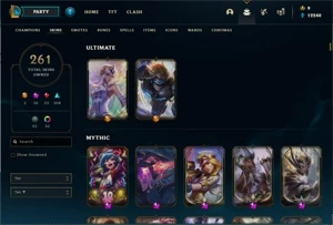CONTA LVL 506 COM TODOS OS CHAMPS E 261 SKINS - League of Legends LOL