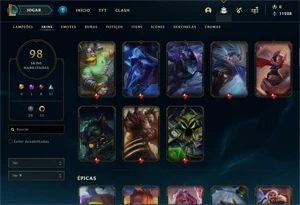 CONTA MAIN ORNN - 700K - DROP DO D2 - PLAT1 NA MD5 - 98 SKIN - League of Legends LOL