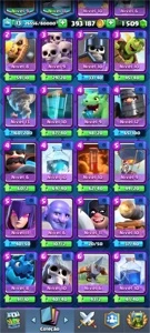 CONTA DE CLASH ROYALE LVL 13 400k ouro e 1500 gemas