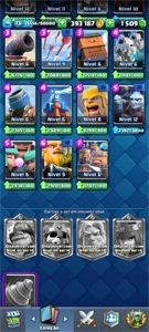 CONTA DE CLASH ROYALE LVL 13 400k ouro e 1500 gemas